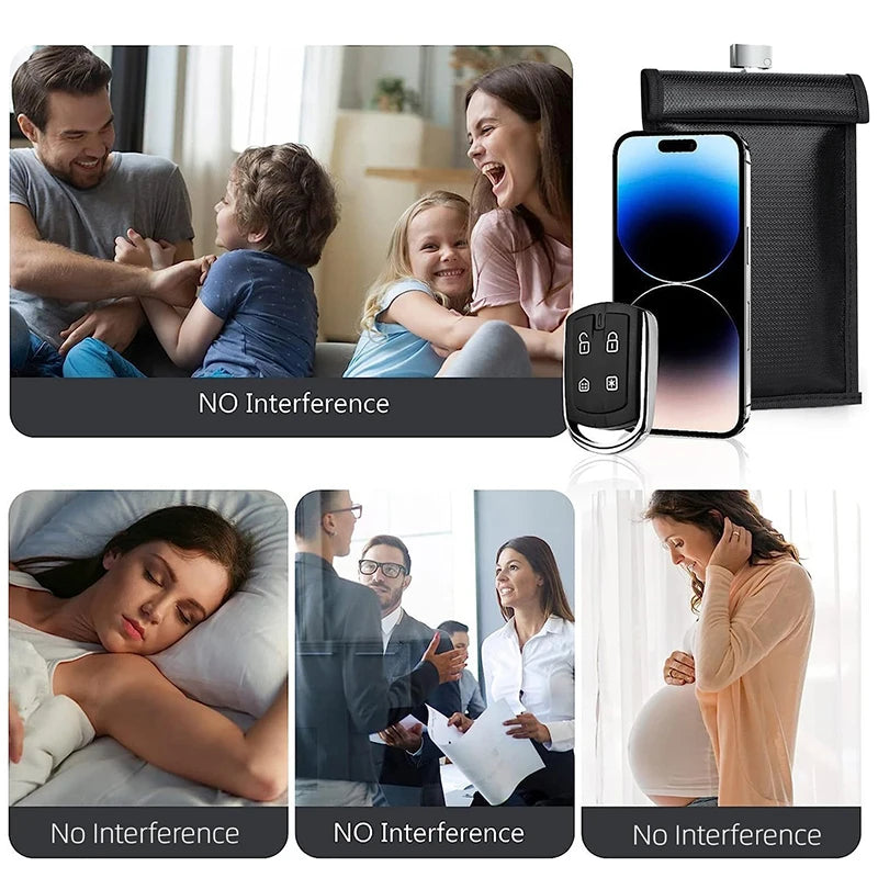 RFID Signal Blocking Shielding Pouch Car Key Araday Bag Cell Phone Blocker RFID Signal Blocking Shielding Pouch Case Oasis Select