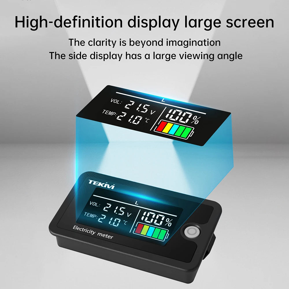 DC 8-100V High Precision LCD Digital Display Voltage and Electricity Indicator Ternary/Lithium Iron/Acid Battery Universal Oasis Select