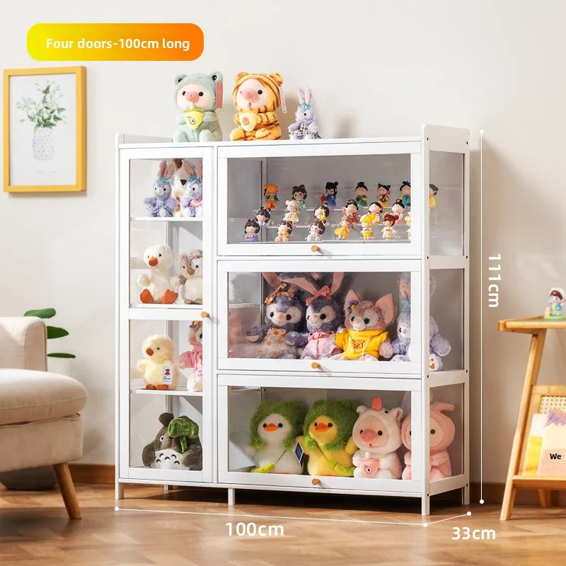 Model figure storage box Acrylic transparent doll storage doll doll display box Dust-proof display cabinet box Oasis Select White four doors 100