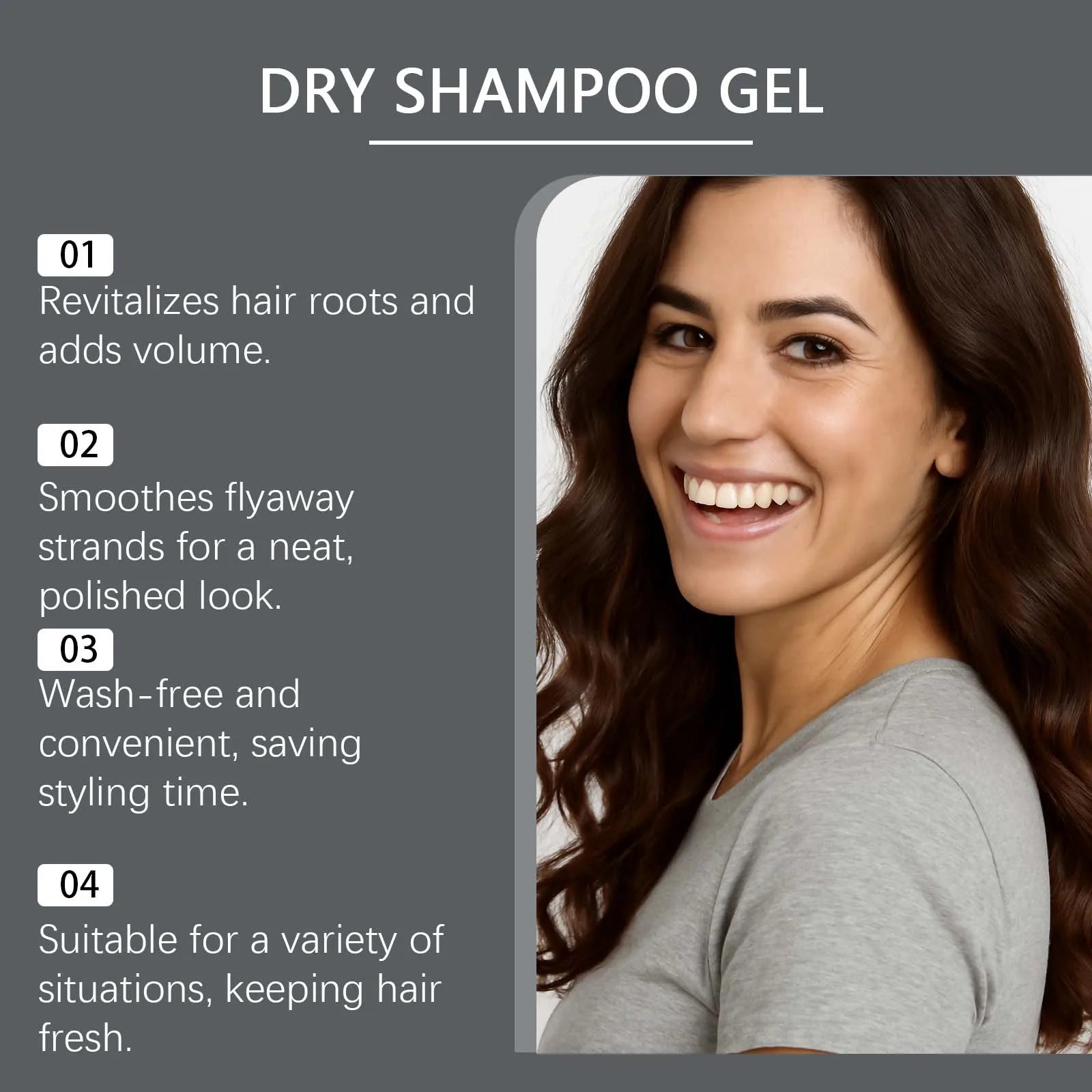 Dry Shampoo Gel Volumizing Oil Control Refreshing Absorb Grease Clean Scalp Air Feeling No-Rinse Lazy Hair Care Cream Shampoo Oasis Select