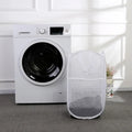 Large Capacity Dirty Clothes Basket Storage Bucket Mesh Bathroom Portable Foldable Dirty Clothes Basket Oasis Select White
