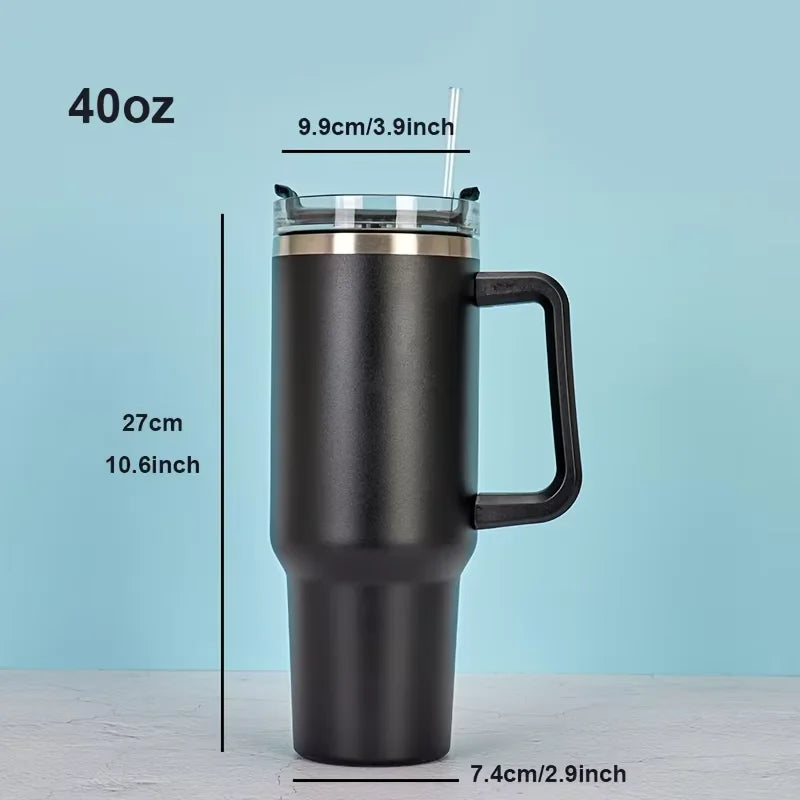 40oz Tumbler Vacuum Insulated Thermos Custom Travel Cup Stainless Steel Water Bottle Coffee Mugs With Handle Outdoor Drinkware Oasis Select