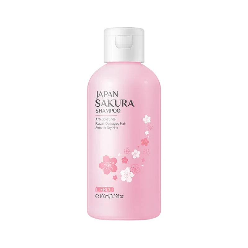 LAIKOU Sakura Shampoo And Hair Conditioner Cherry Blossom Nourishing Repair Dry Hair Smooth Anti Frizz Moisturizing Hair Care Oasis Select Shampoo-100ml