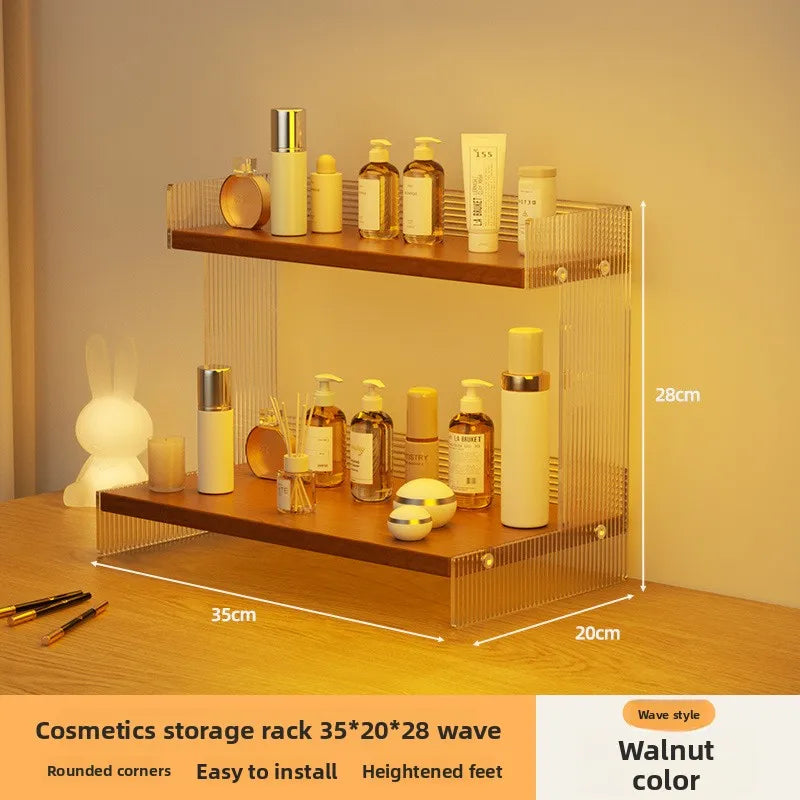 Multi-functional Desktop Shelf Household Cosmetics Storage Rack Acrylic Storage Rack sturdy and durable Oasis Select 35cmE