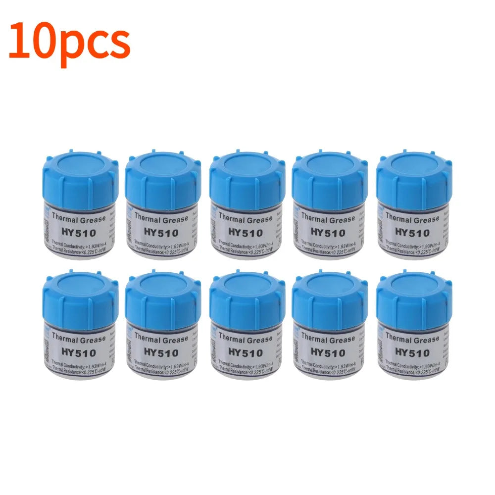 1/-10pcs 10g HY510 Silicone Thermal Paste CPU Thermal Paste For Conductive Grease Heatsink CPU GPU Chipset Notebook Cooling Oasis Select 10pcs