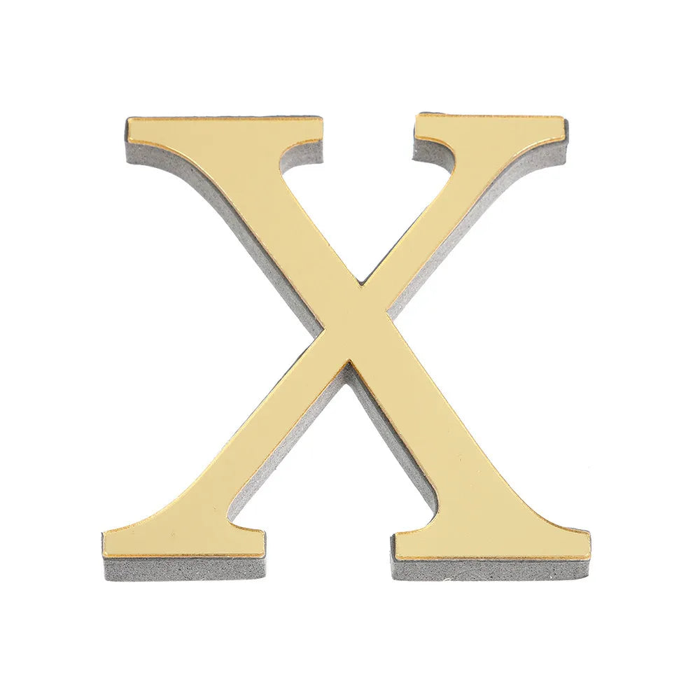 DIY 3D Mirror 26 Letters Wall Stickers Logo Name Alphabet Wedding Love Letters English Wall Home Decor Wall Art Mural Stickers Oasis Select X