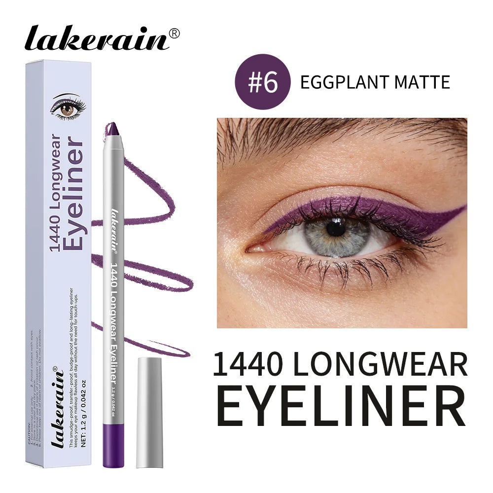 Waterproof Eyeliner Pen Long-Lasting Smudge-proof Transfer-proof Smooth Application Perfect Eye Makeup Beauty Cosmetics Oasis Select Color 6