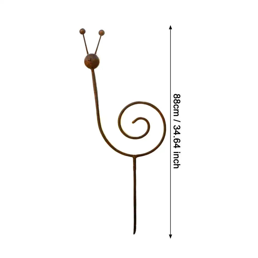 Plant Stakes Snail Shape Flower Climbing Sticks Metal Vintage Decorative Garden Stakes for Vine Patio Lawn Yard Walkway Decor Oasis Select 1PC