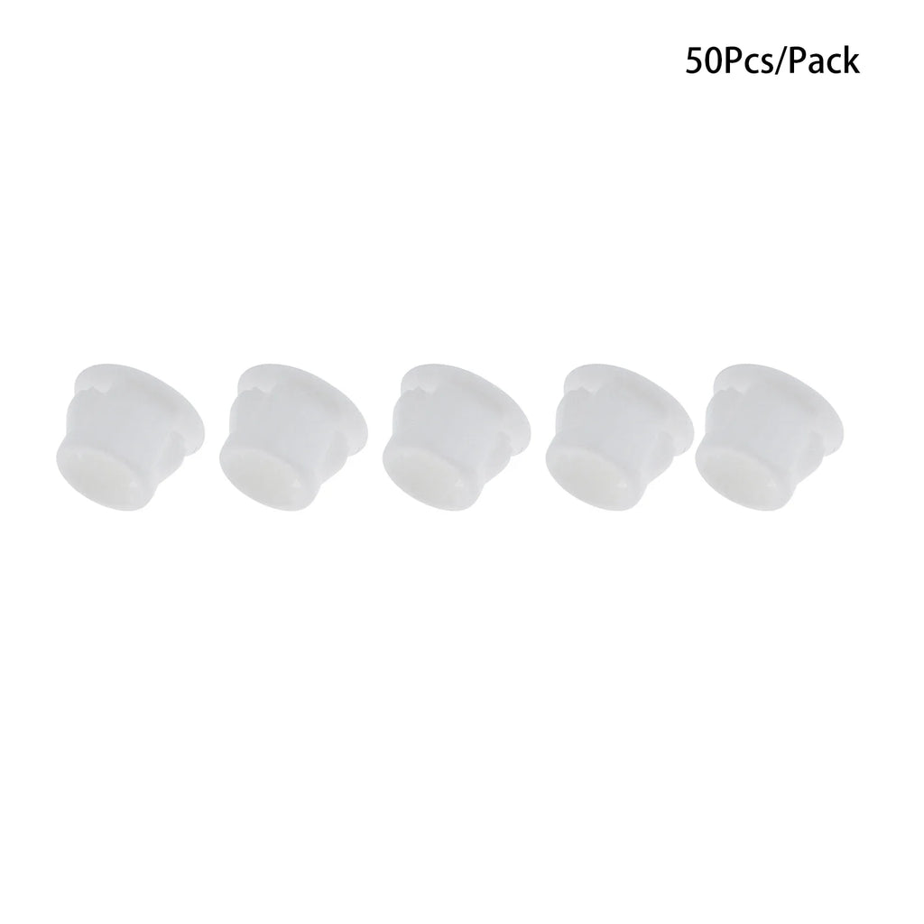 50Pcs Plastic Blanking End Caps Hole Plugs 5mm–32mm Black/White