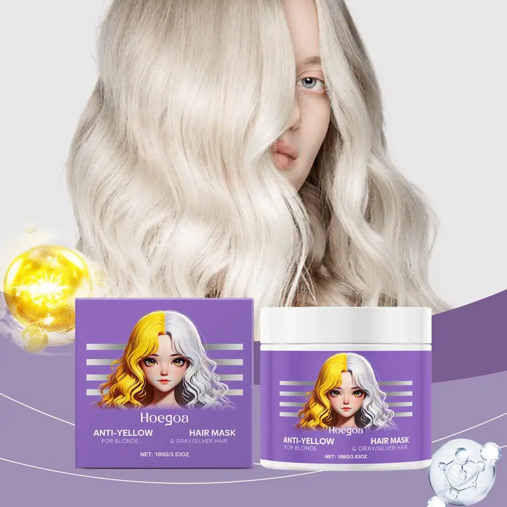 100ml Purple Hair Mask Deep Conditioner For Blonde, Silver And Gray Hair, Keratin Hair Mask Nourish Repair Damaged and Dry Hair Oasis Select