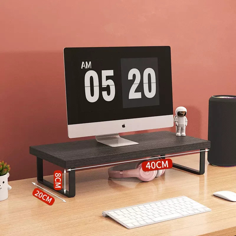 Wood Monitor Riser Shelf & Desk Organizer Stand 30/40/50cm