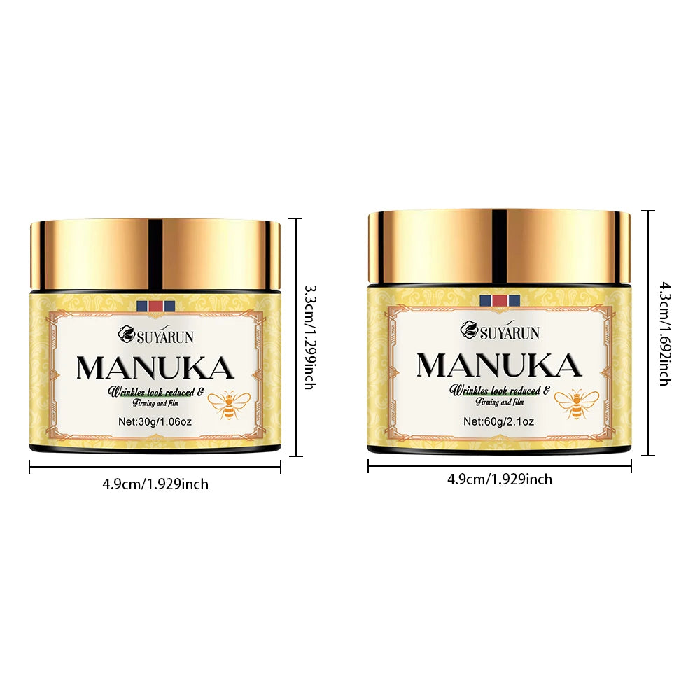 SUYARUN Manuka Honey Collagen & Retinol Moisturizer - Deep Hydration, Skin Repair, Brightening - For All Skin Types. Oasis Select