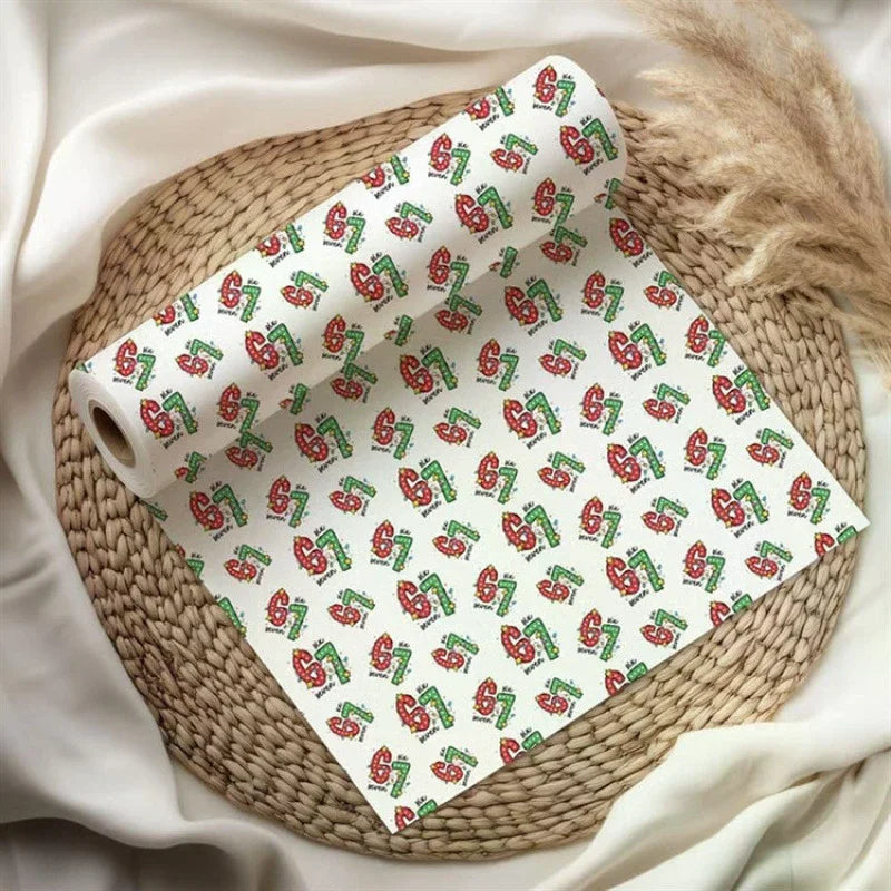 Kids' Christmas Wrapping Paper 67, Fun Santa 67 Print, Holiday Gift Wrap 67 Oasis Select