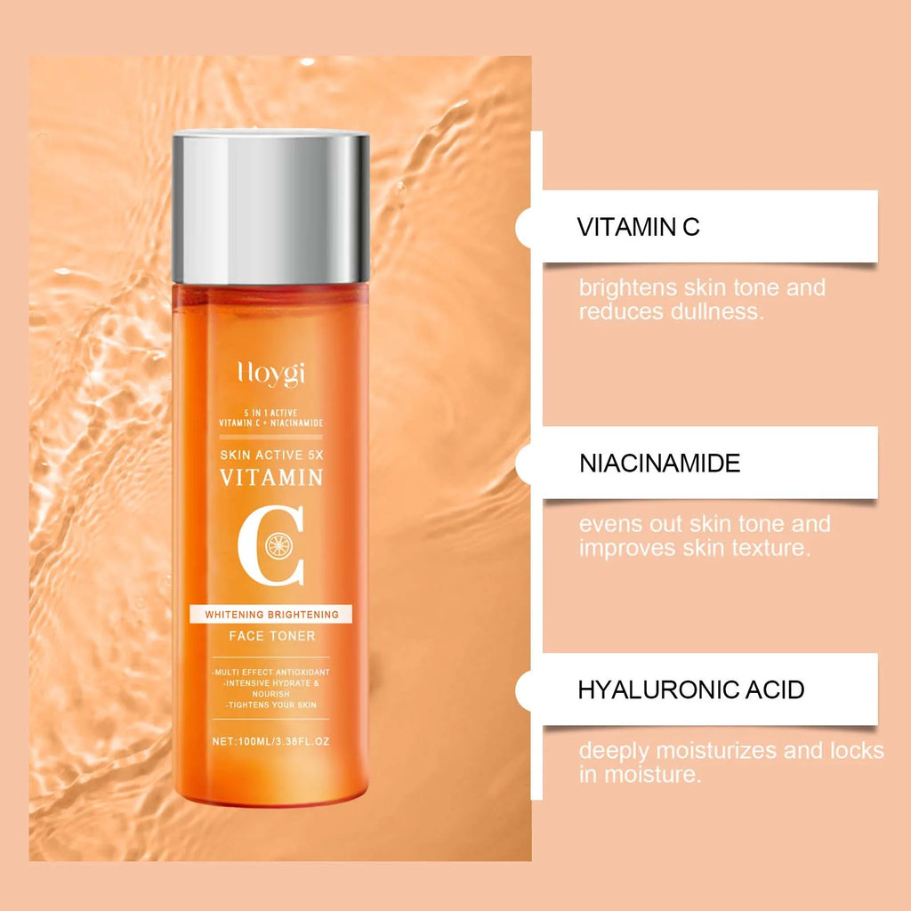 Vitamin C Hydrating Toner Moisturizing Brightening Refreshing Antioxidant Facial Essence Shrink Pores Smoothing Face Skin Care Oasis Select