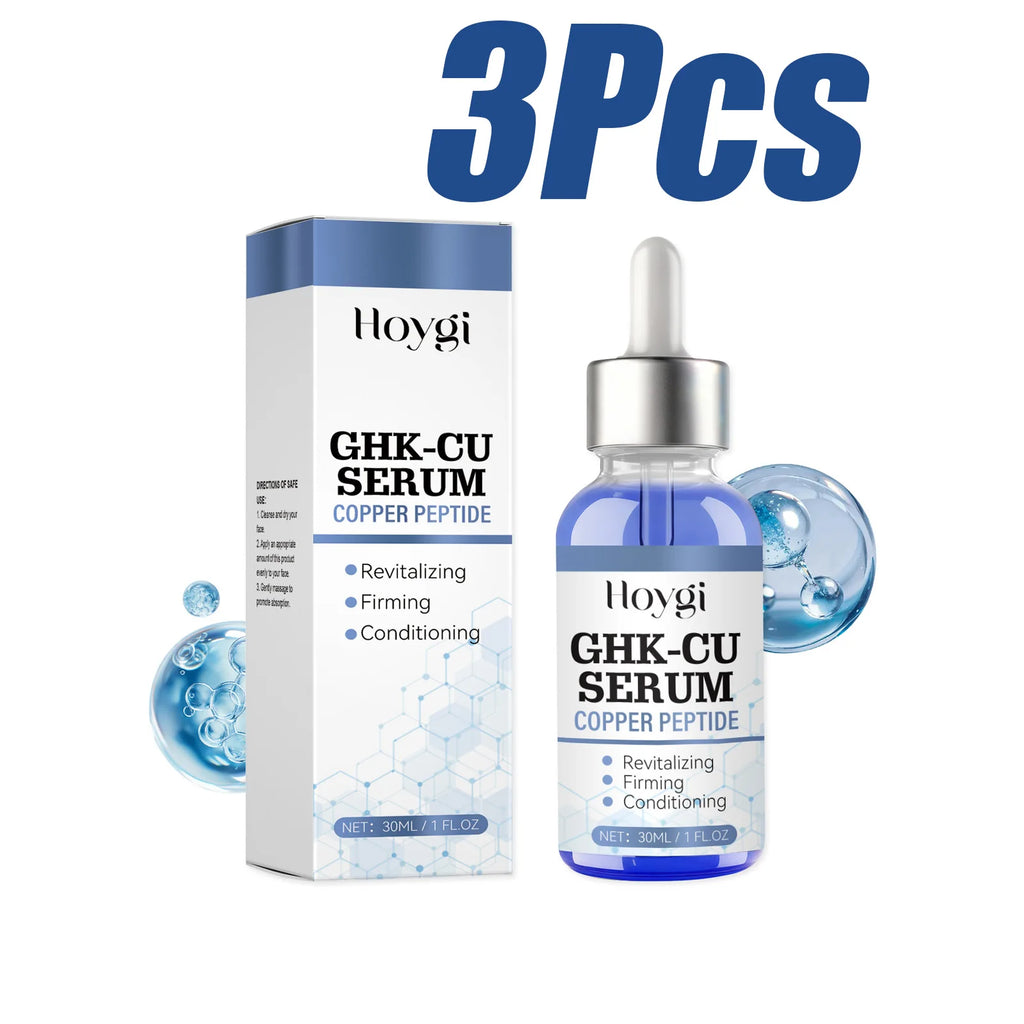 Copper Peptide Serum Anti Aging Face Serum Firming Lifting Fade Fine Lines Pore Shrinking Moisturizer Hyaluronic Acid Skin Care Oasis Select 3 x 30ml Boxed