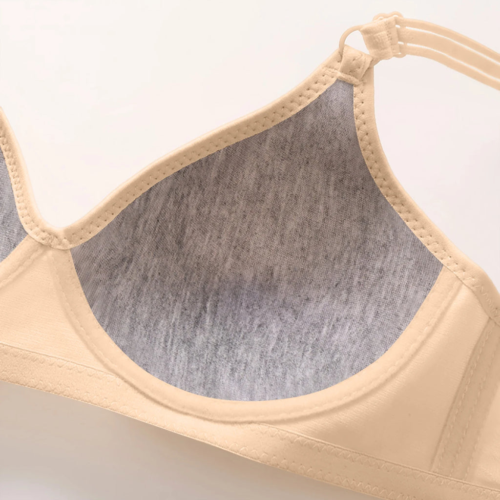 Traditional Style Women's Bra with Bamboo Charcoal Inner Cup Thin Molded Cup for Middle-Aged And Elderly Comfortable Underwear Oasis Select