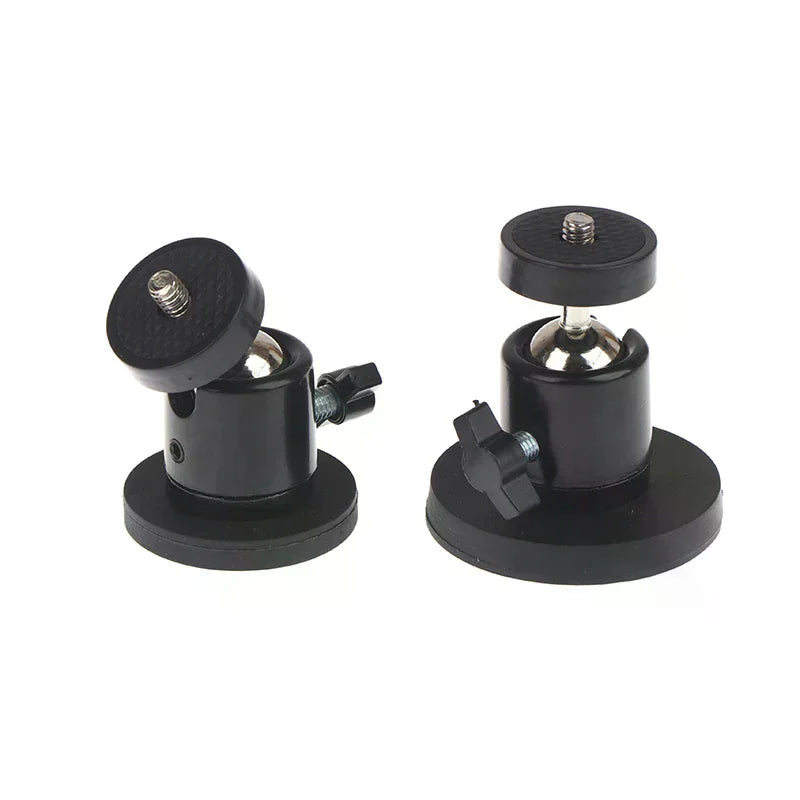 Magnetic Action Camera Suction Cup Bracket With 1/4" Screw Ballhead Hole Tripod Mount For Camera Smartphone Fill Light Stand Oasis Select