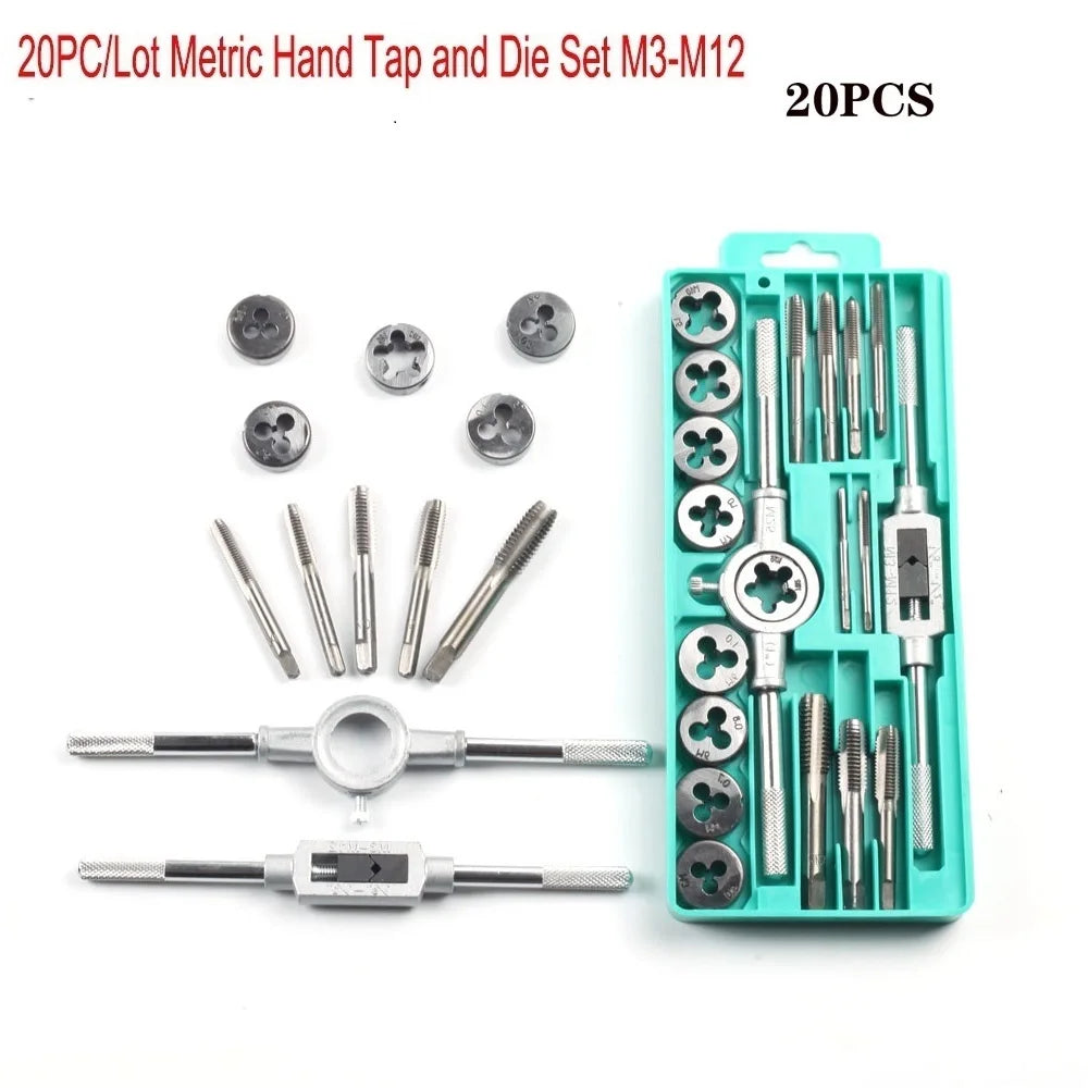 SLADE M3–M12 Tap & Die Set | 8/12/20 Pc Chrome-Vanadium Tap & Die Set Oasis Select