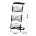 Kitchen vegetable basket rack floor-to-ceiling household fruit and vegetable storage rack multi-functional multi-layer storage Oasis Select 3rd floor