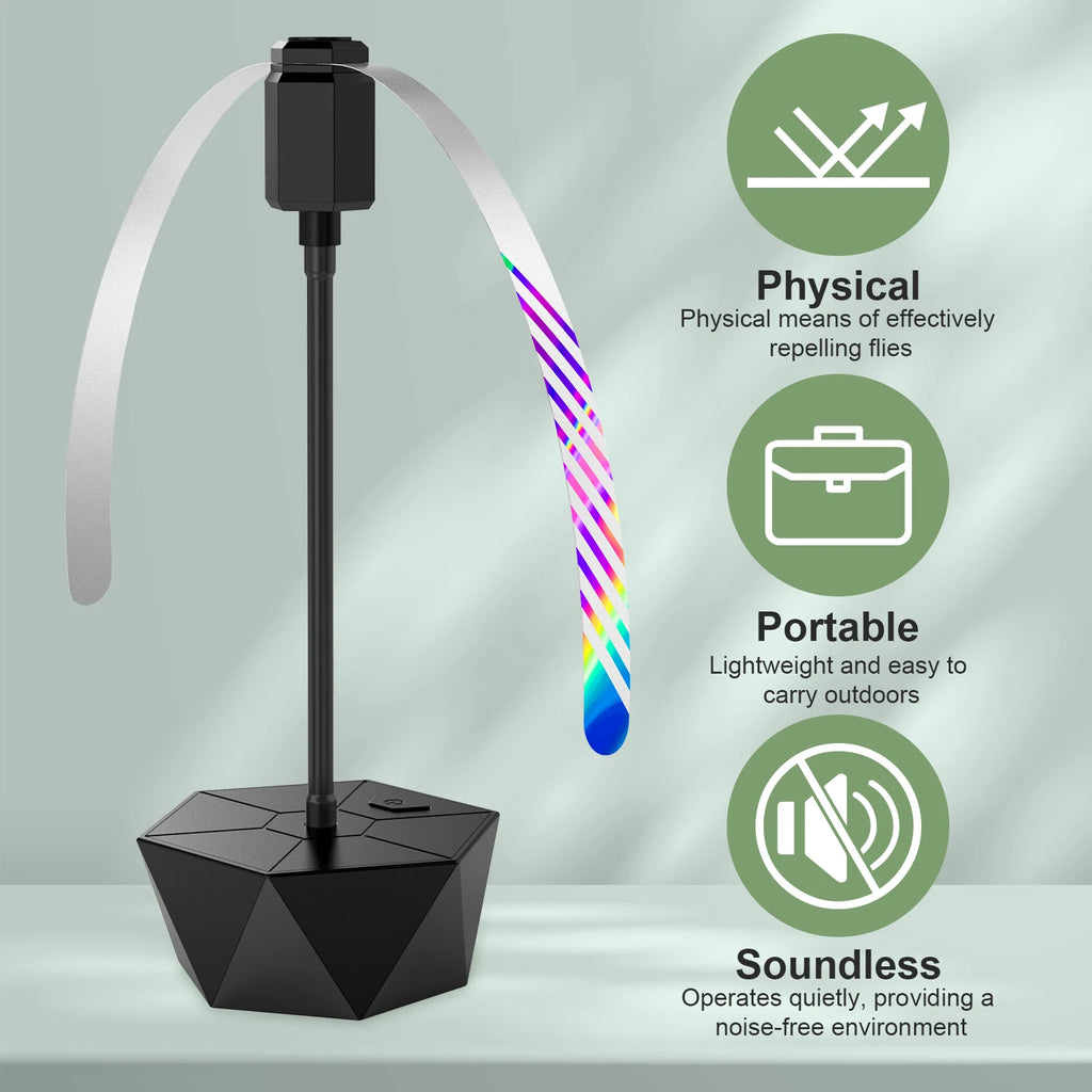 Fly Fans for Table, Soundless Fly Repellent Fan with Soft Blades and Hanging Hook, Handy for Outdoor Use Restaurant BBQ Picnic Oasis Select