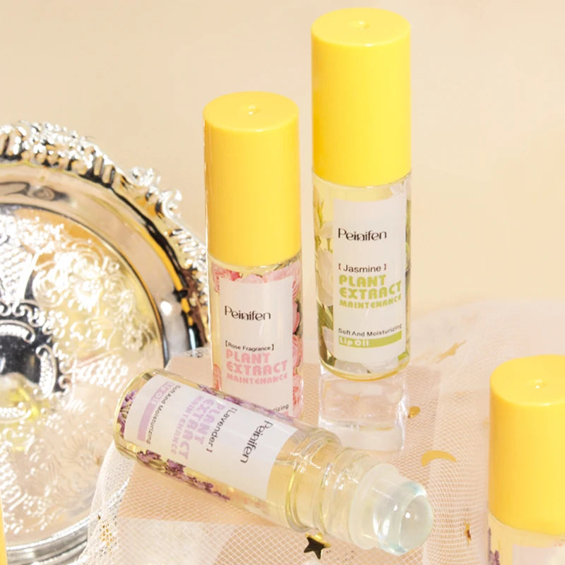 PEINIFEN Plant Essence Lip Oil 3-Pack – Rose, Jasmine & Lavender Lip Oil Oasis Select