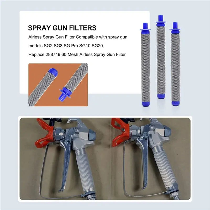 2026-WISH 30Pack 288749 Airless Spraygun Filter Compatible With 60 Mesh Airless Spraygun Filter Spraygun Models SG10, SG Pro, SG Oasis Select
