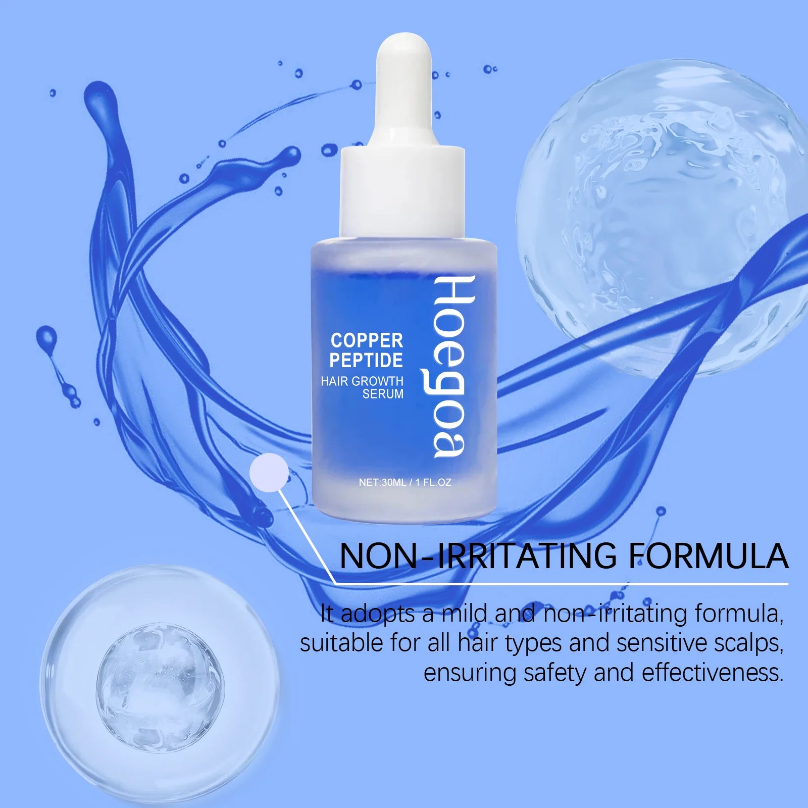 HOEGOA Copper Peptide Hair Serum – Scalp & Strengthener 30ml Hair Growth Serum Oasis Select