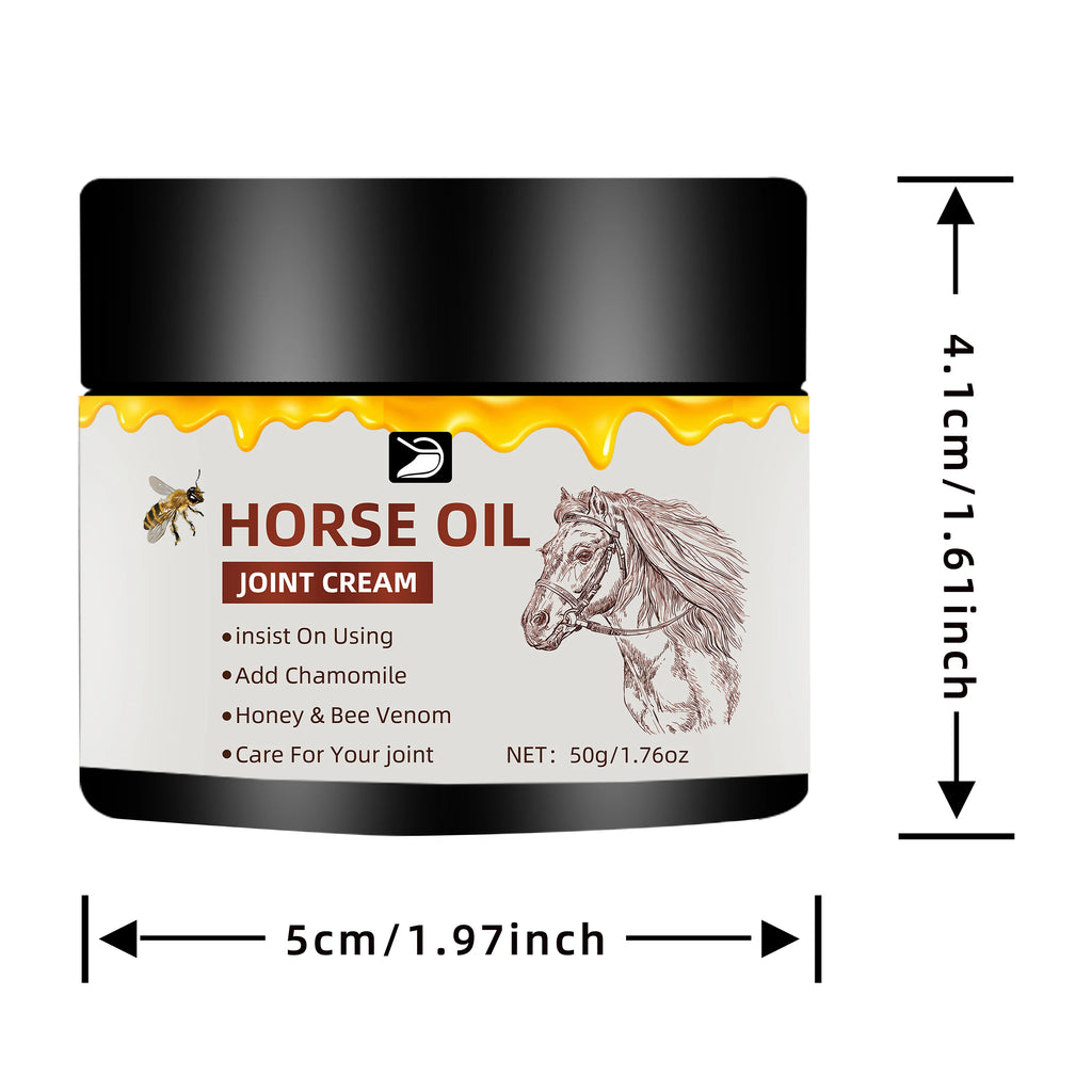 Horse Oil Joint Cream - Fast Absorbing, Non-Greasy Moisturizer for Elbows, Knees & Joints. Fragrance-Free, All Skin Types. 30g/5 Oasis Select 50g
