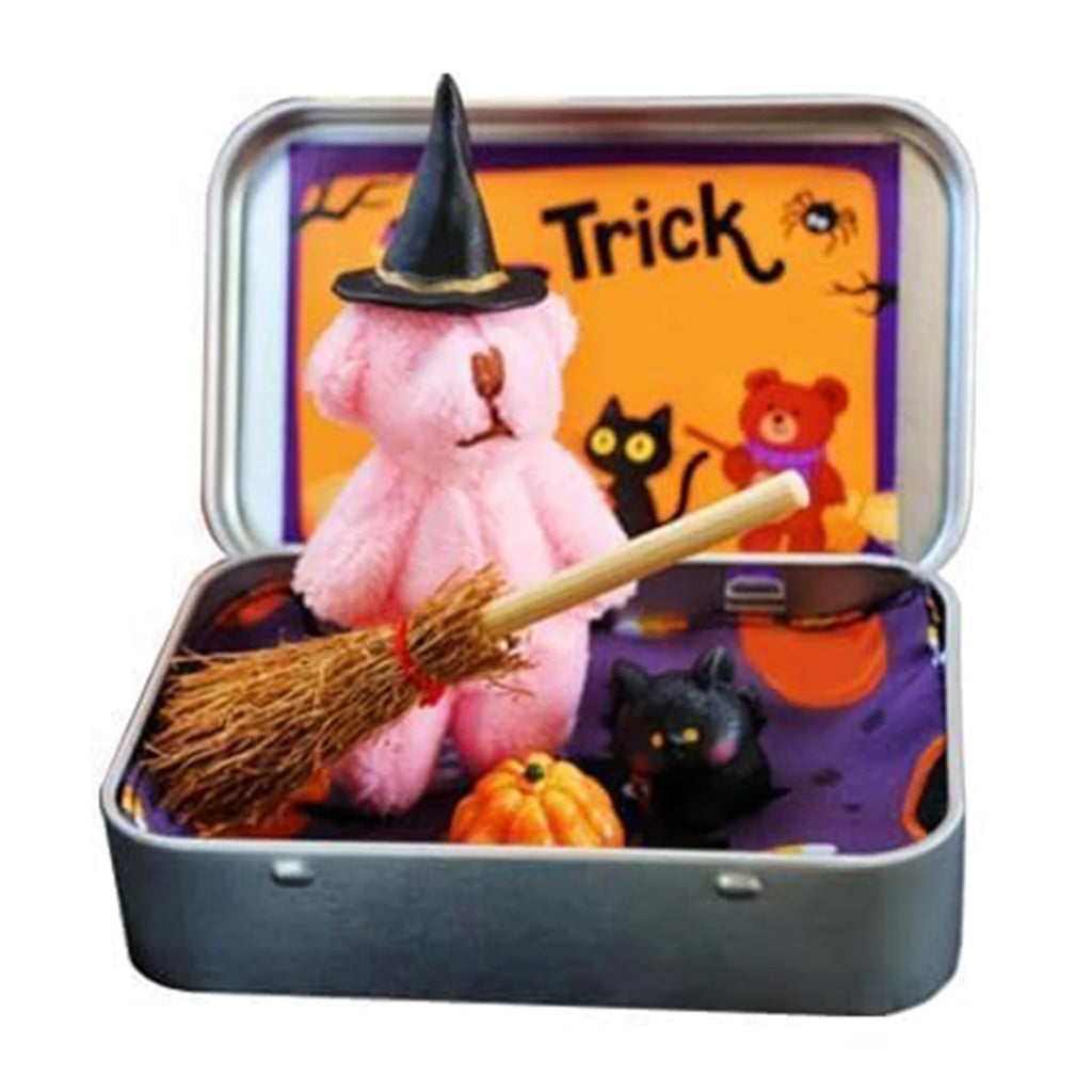 Halloween Witch Teddy Bear in a Box | Spooky Collectible Gift
