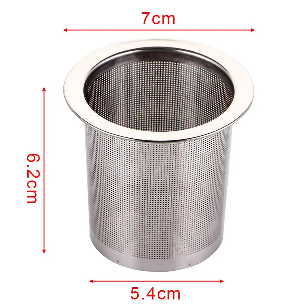 Mesh Tea Infuser Reusable Tea Strainer Teapot Stainless Steel Loose Tea Leaf Filter Drinkware Kitchen Accessories Tea Strainer Oasis Select GRAY