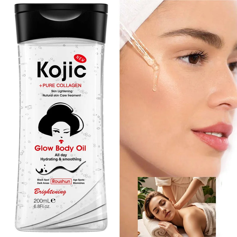 ROUSHUN Kojic Acid Body Oil 200ml – Hydrating Skin Care