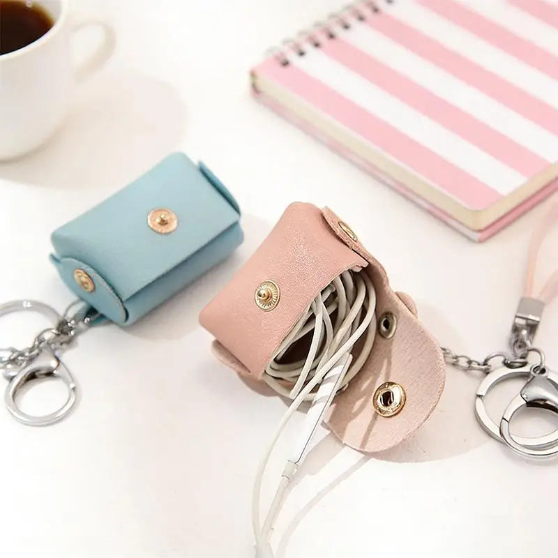 Kawaii Mini Bag Keychain – PU Leather Coin Purse Pendant