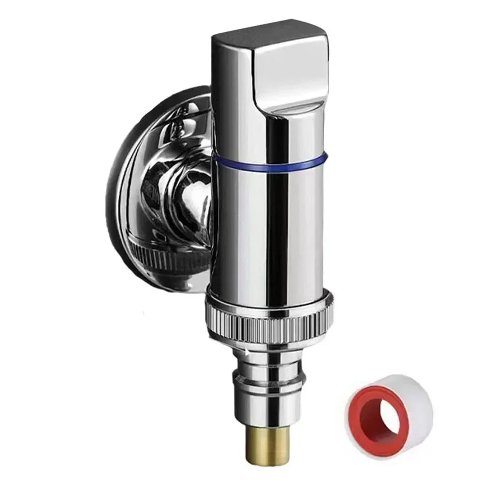 G1/2 Quick-Open Angle Valve | Wall-Mounted 3-Way Water Stop Plumbing Angle Valve Oasis Select Silver G1 2