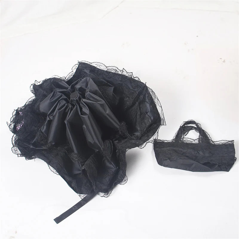 Five-Layer Lace Princess Umbrella Lace-Edged Umbrella Sun Umbrella Vinyl Three-Fold Umbrella Dual-Purpose Sun Umbrella. Oasis Select