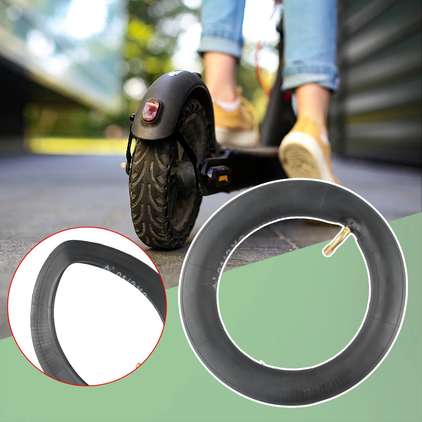 Inner Tube Tire Summer Outdoor Sports For Electric Scooter Replacement 1 Pcs 8 1/2x2 (50-156) 8.5 Inch Bent Valve Oasis Select