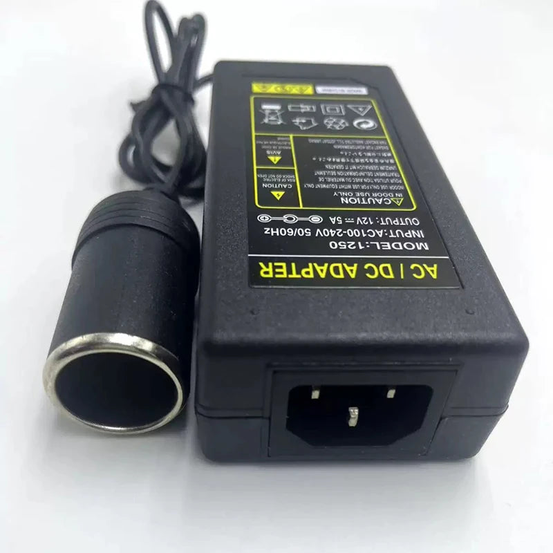 AC 220V To DC 12V Power Adapter Converter 60W 12V 5A Car Power Adapter Cigarette Lighter Converter Household Transformer EU US Oasis Select