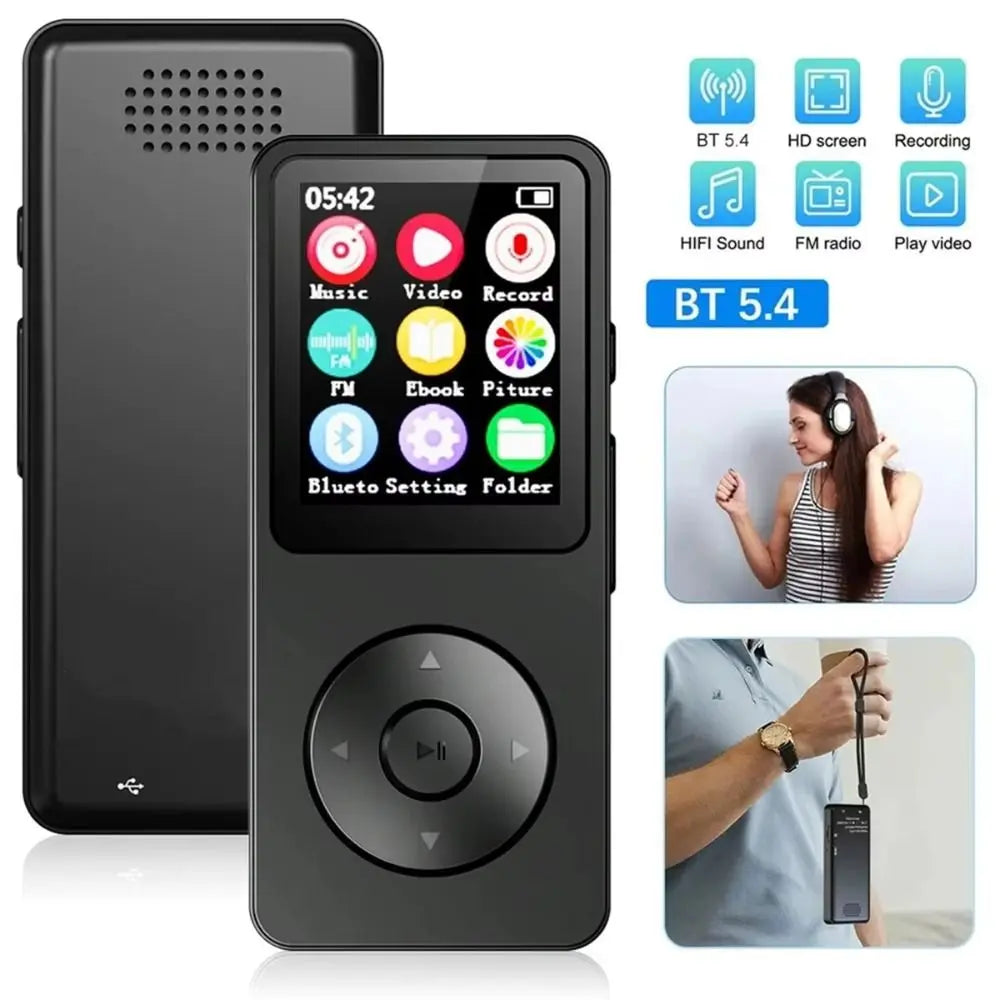 MP3 Player Type-C 32GHiFi Lossless Music Player Student Walkman Swimming Running Riding Built-in Speaker Support FM Radio E-Book Oasis Select