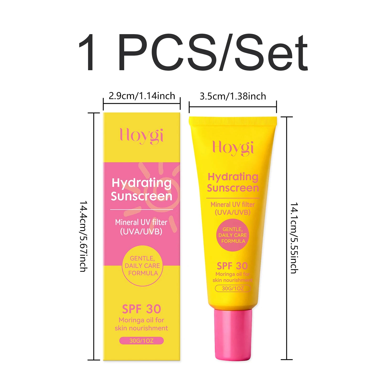 SFP 30+Mineral Face Cream Hydrating Moringa Oil Moisturizing Skin Shield Lotion Daily Outdoor Body Care Gentle Sensitive Skin Oasis Select 1 PCS