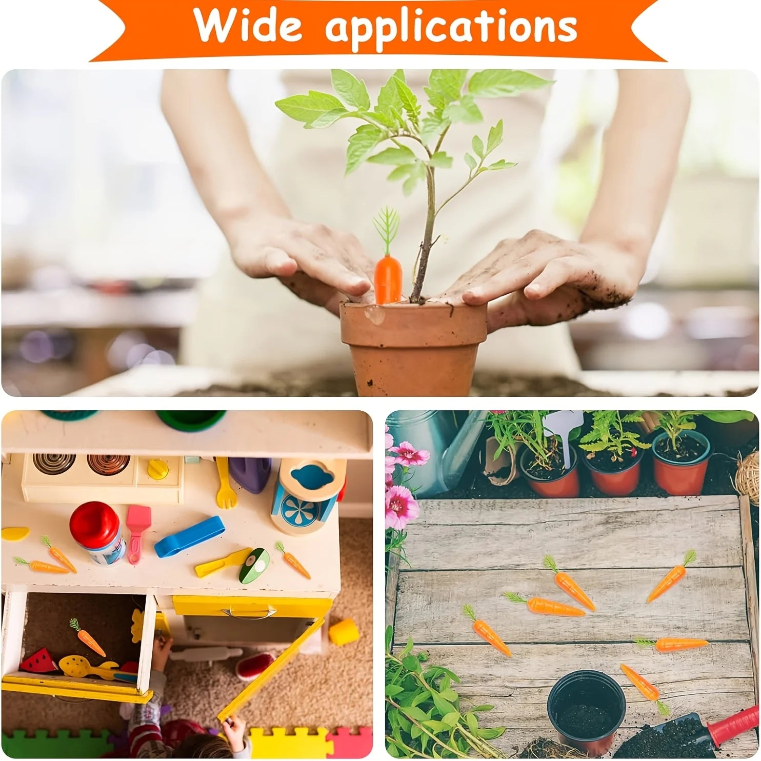 10/30/50 PCS Mini Faux Carrots – Soft-Touch Foam Decor for Fairy Garden, Spring Home & Easter Miniature Scenes Oasis Select