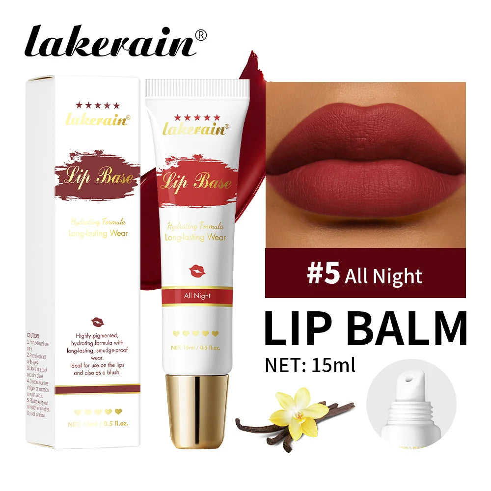Lakerain Lip Base Cream Moisturizing Highly Pigmented Long-lasting Hydrating Matte Finish Smudge-proof 2 in 1 Lip & Cheek Cream Oasis Select All Night