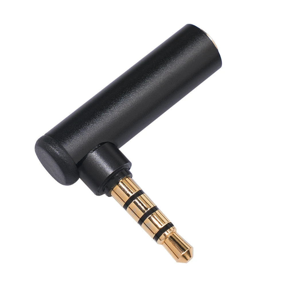 5-Pack 3.5mm Right Angle Audio Adapter 90° TRRS Male to Female