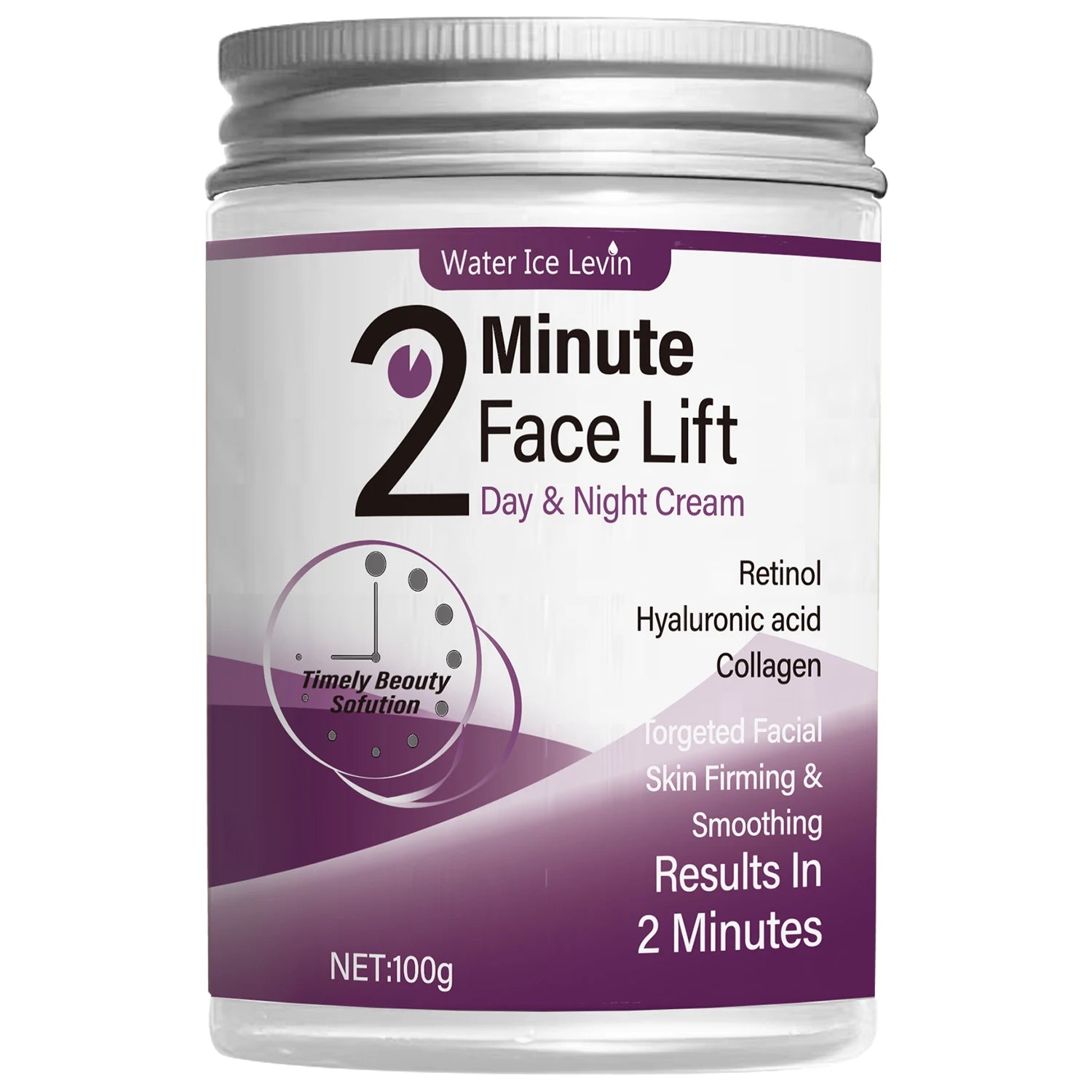 2-Minute Facial Lift Day and Night Cream with Retinol, Hyaluronic Acid, and Collagen - Moisturizing Lotion Suitable for All Light Skin Tones, Fragrance-Free, Absorbs in 2 Minutes Oasis Select One Bottle 100g