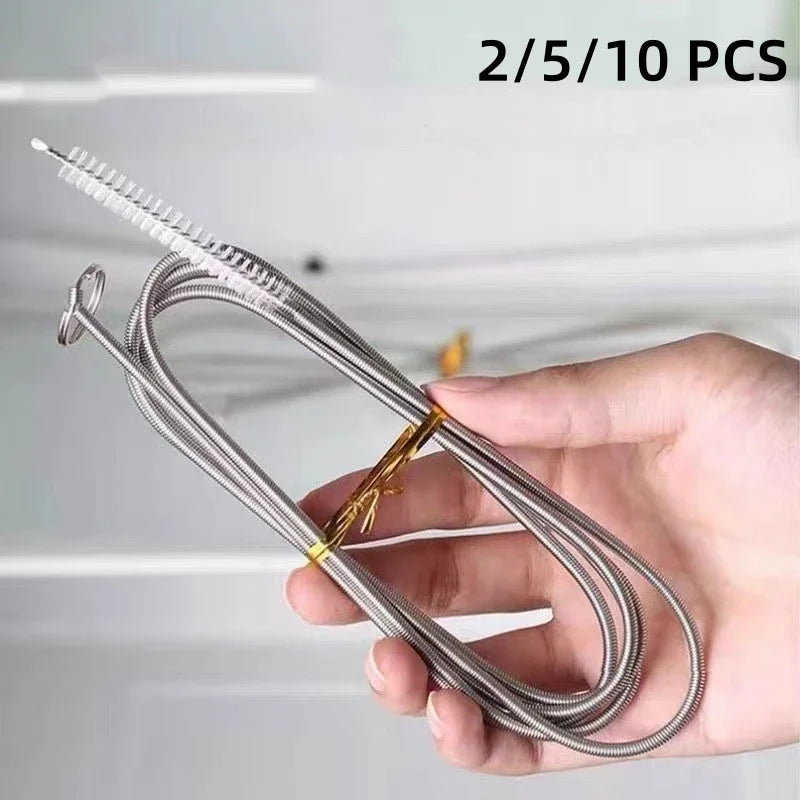 Refrigerator Drain Dredge Cleaning Set Long Flexible Refrigerator Scrub Brush Water Dredging Tool Water Tube Cleaning Coil Brush Oasis Select