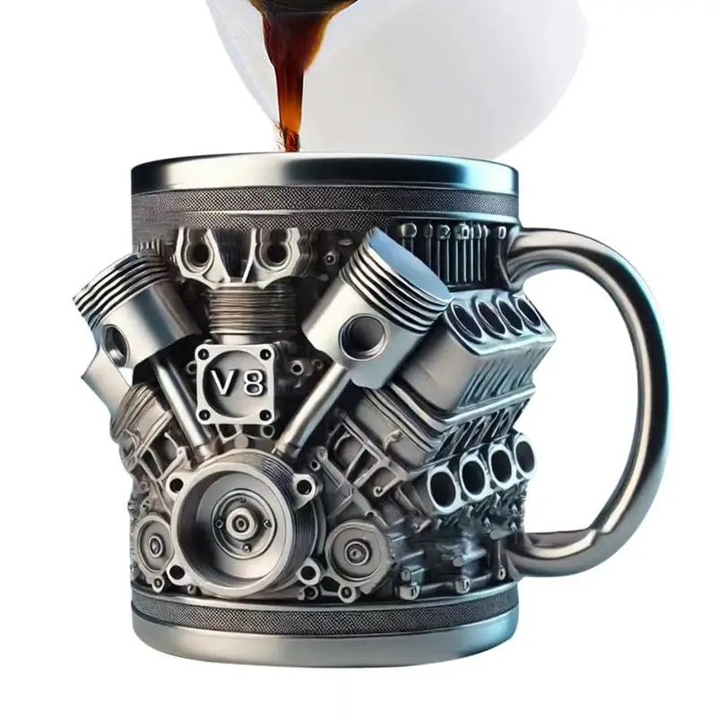 Drinking Cup Coffee Mug Reusable Car Engines Tea Mug Funny Stein Drinkware Portable Home Aesthetic Decoration for Kitchen Living Oasis Select