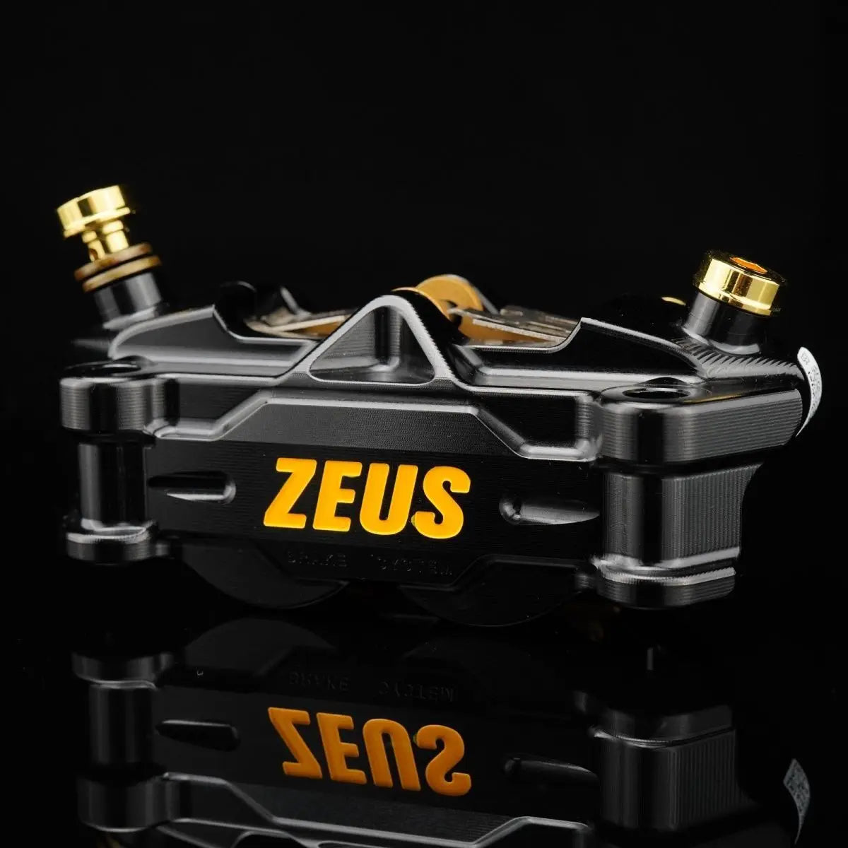 Zeus ES-432 large radiation four piston caliper front wheel modification disc brake Oasis Select black