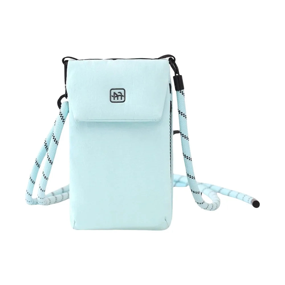 Nylon Mobile Phone Bag Waterproof Vertical Storage Crossbody Bag Zipper Closure Lightweight Phone Purse Women's Use Oasis Select Blue