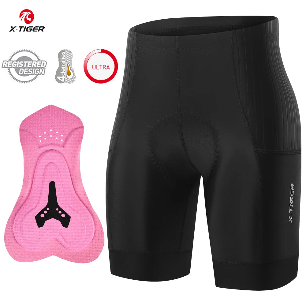 X-TIGER Women's Cycling Shorts 7 Hour Padded Mountain Road Bike Shorts Summer Breathable Bicycle Riding Shorts Oasis Select XW-DK-36401 M