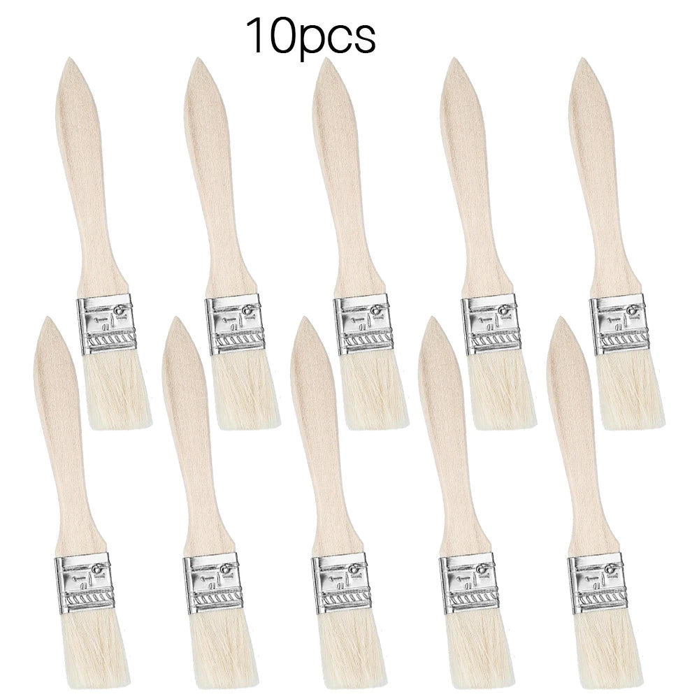 10/20/30pcs short wooden handle art brushes, hog bristle brushes, watercolor brushes, wall brushes, art brushes, cleaning Oasis Select 10pcs