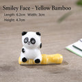 Chinese Chopstick Holder Smooth Panda Miniature Decor Panda Ceramic Chopstick Rest Dual-Purpose Ceramic Pen Rest For Dining Oasis Select Style4