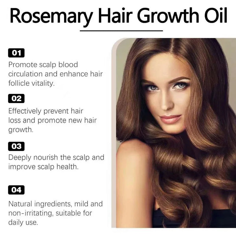 60ml Rosemary Dense Hair Essential Oil Veganic Lavender Repair Hairs Damage Prevent Hair Loss Smooth Hairs Nourish Hair Care Oil Oasis Select
